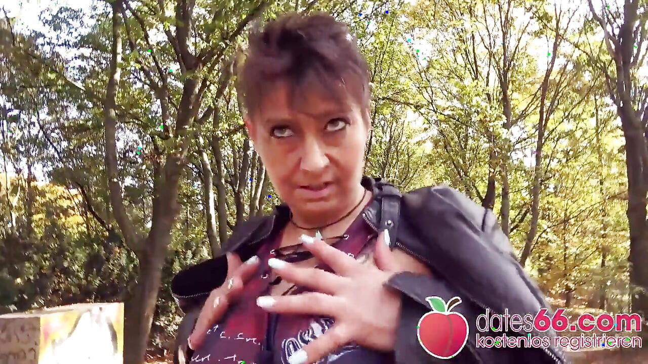 Ugly German MILF fucked by random stranger!