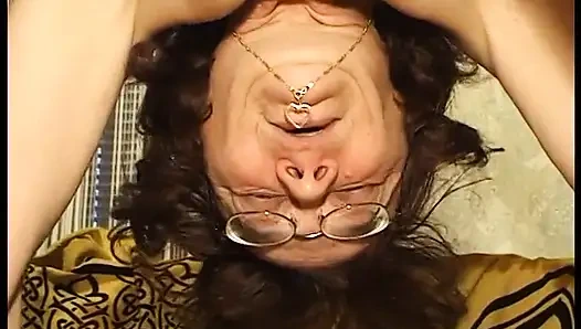 Spex granny wearing stockings gets fucked and facialized