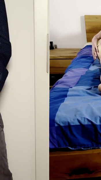Key moment from "Husband Secretly Catches Us Cheating - He Watches And Touches Himself"