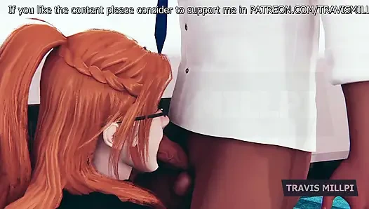 Office Seduction with Busty Redhead Secretary After Hours Punishment