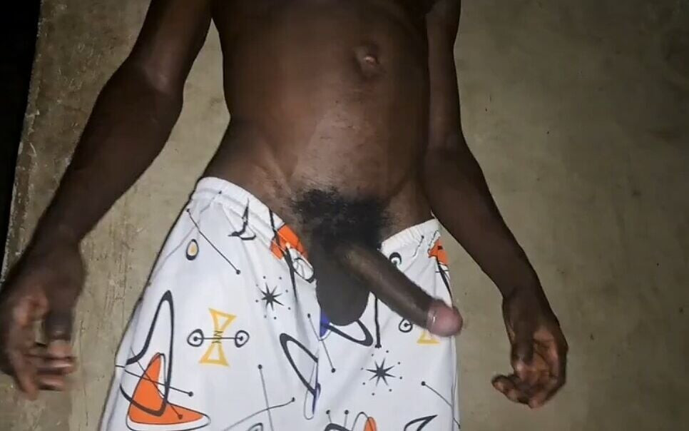 I Masturbate My Big Black Uncut Cock