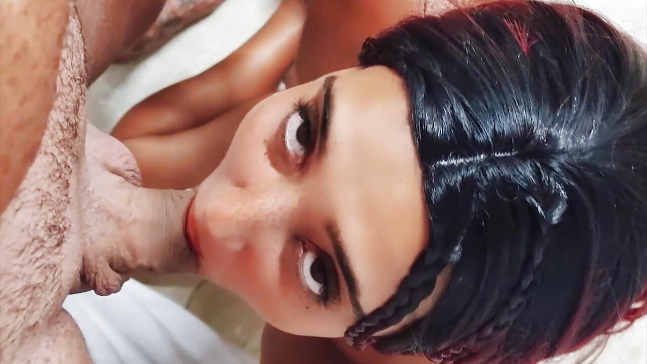 sloppy blowjob from a freckled redhead