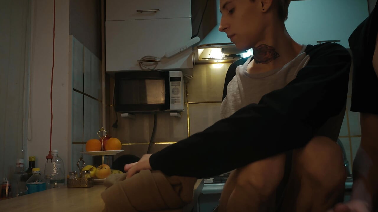 Hot sex on the kitchen table.Full