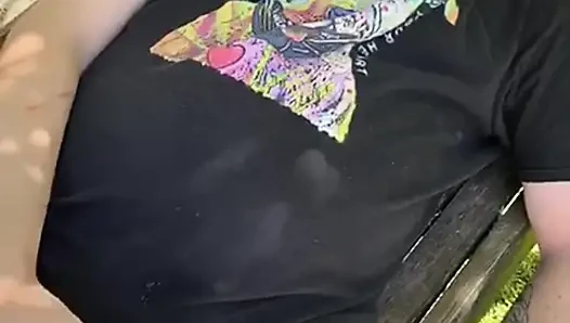Outside playing with my cock