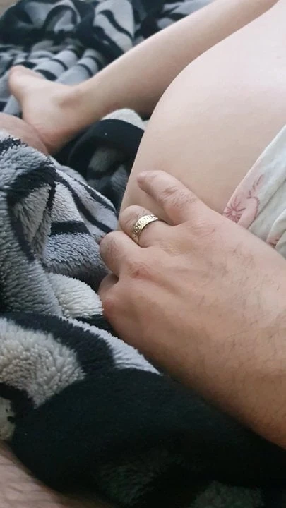Step son hand pull off panties from step mom and fuck