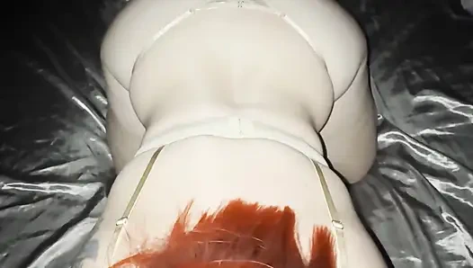 С новым годом, азиатскую тинку трахнули раком с кримпаем в конце