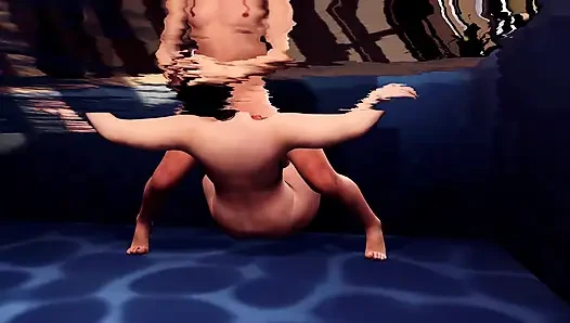 Stepson Using Esmeralda's Throat in an Draining Pool