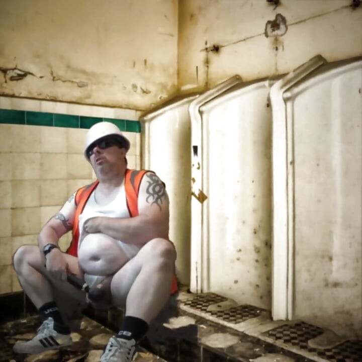 빈티지 공중 화장실 - 구두 놀이와 정액