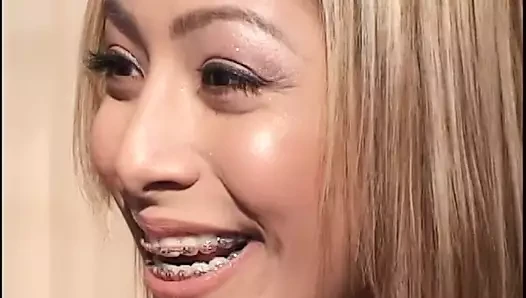 Young Latin nympho loves a big cock in her ass in bed