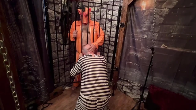 Mr Swine Cock and a male inmate Hoover