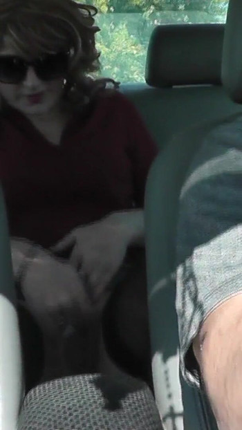 Memorable moment from "Sexy MILF in stocking without panties in public stopped taxi"