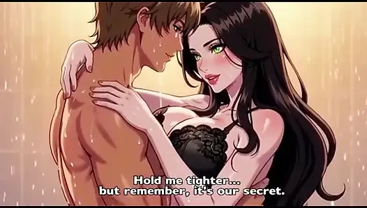 Stepmom & Stepson take Shower together and pressing boobs