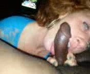 mature white female  sucking BBC