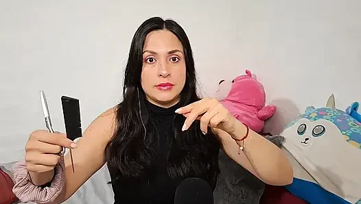 ASMR Roleplay YOUR GIRLFRIEND cuts your hair