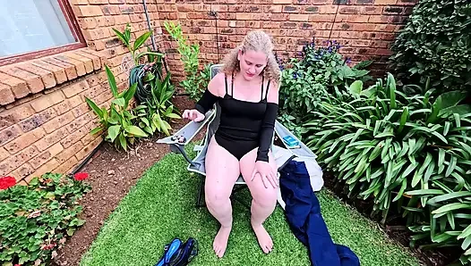 Smoking a cigarette nude outside after stripping off my clothes
