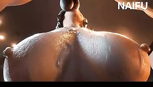 Big booty girl got fucked by a dick very hard on pussy