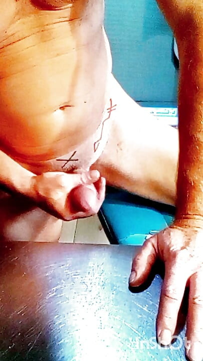 Next door neighbour washing up