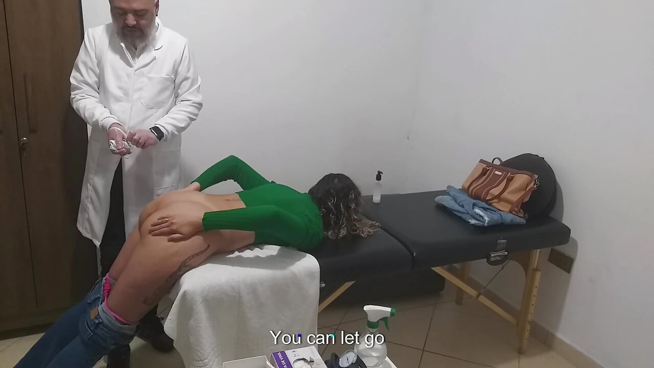 A real anal examination performed by a doctor.
