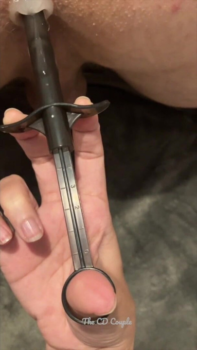 Anal lube aplicação com seringa