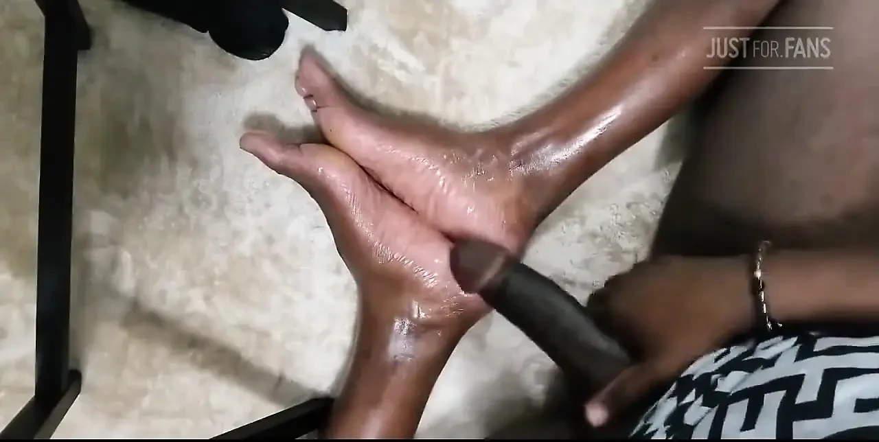 Chocolate Feet Getting Their Own Cream Glazing