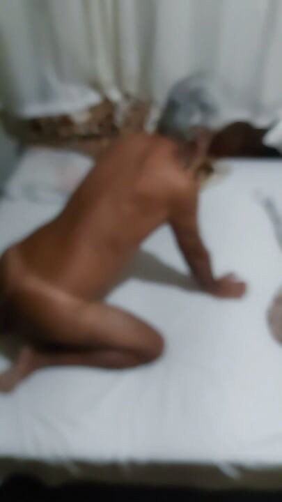 Naked ladysilva on the bed very sexy showing off her hot tanned ass with a mark