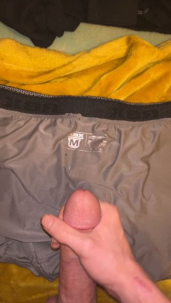 Bbw jerking off on dirty underwear w cumshot