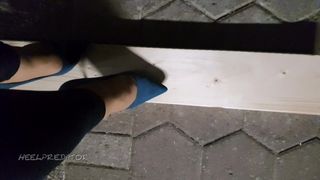 Trying some new heels outside