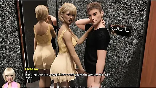 Verführerin sind überall - gameplay - rollenspiel - freundin zeigt ihrer freundin, wie man im öffentlichen kleiderstand blowjob