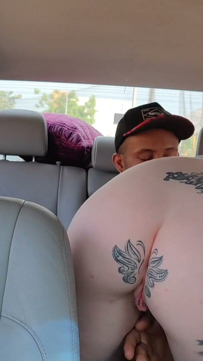 I hitched a ride with a stranger I let him record and fill me with cum | Clip 1
