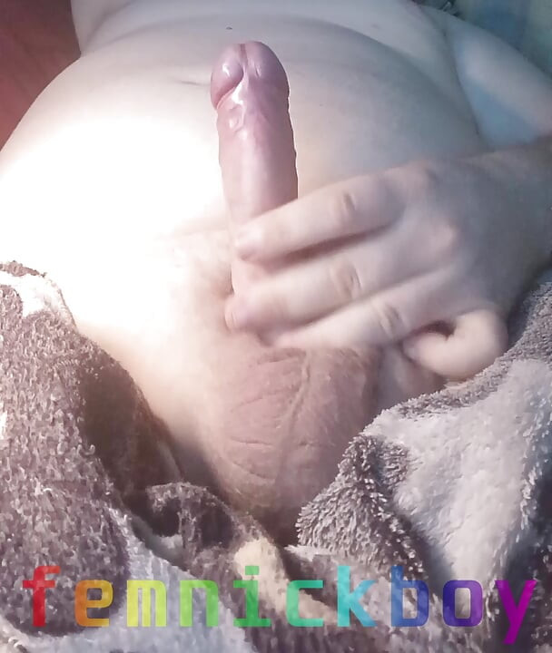 Laying in my bed, jerking my uncut cock and cumming