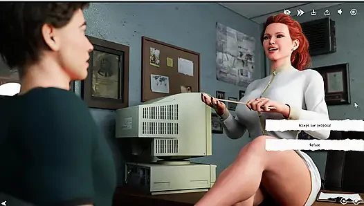 Fresh Women 2: Hardcore Office Sex With My Professor - Cum on Her Huge Boobs - Anim Game