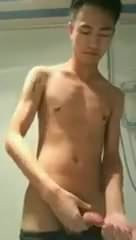 JO in shower with cum in hand (54'')