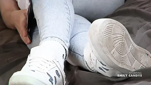 Wild home sex with pegging orgasm!