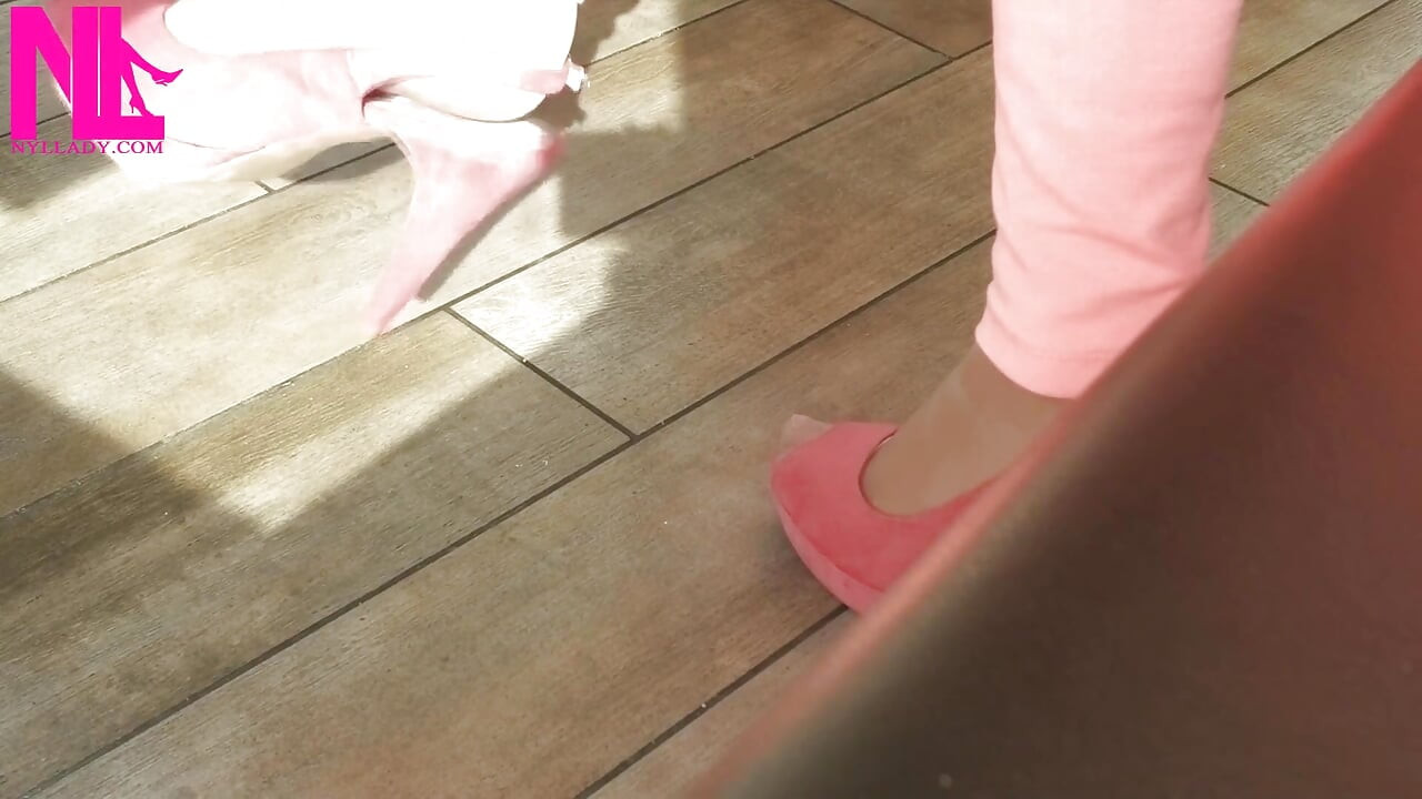 Shoeplay with High Heels in a Bar