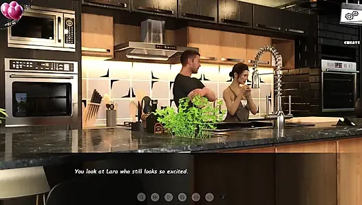 Burning Boundaries 27 - Lara Gives Handjob in the Kitchen While Realtor Is Busy