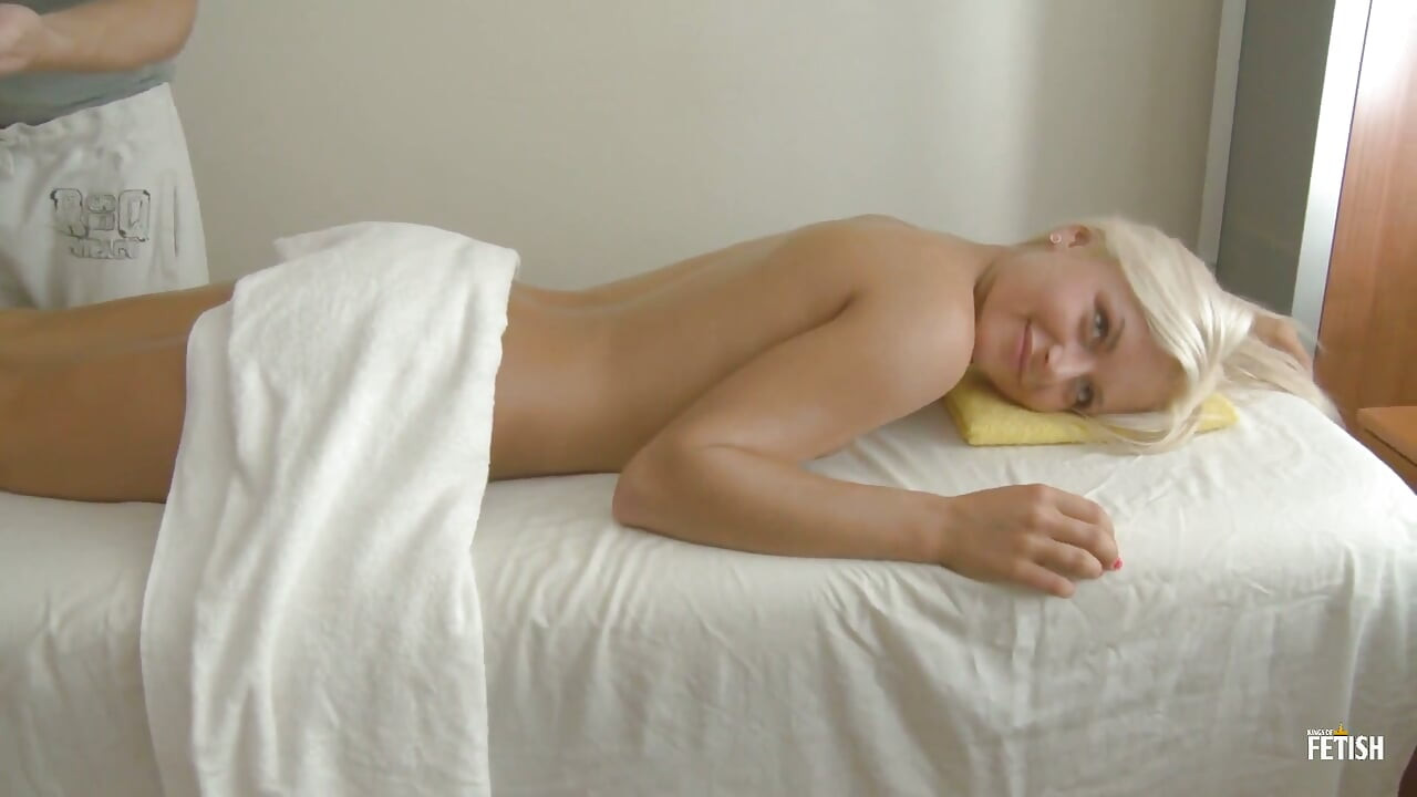 Blonde gets romantic sex with masseur after massage session