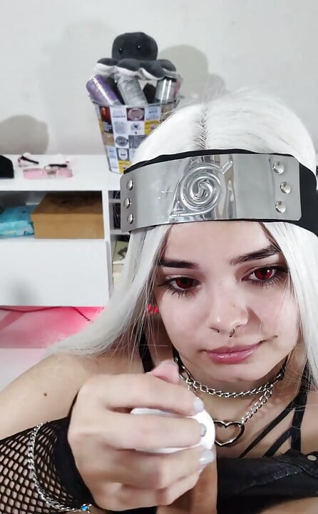Gorące obciąganie zrekompensowała za pomocą soczewek kontaktowych Sharingan - część 3