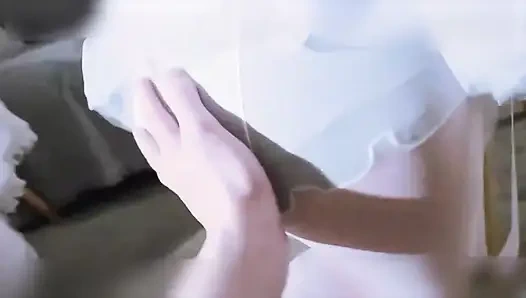 Ms19-a Girl in a Wedding Dress Was Disciplined by Vibrator