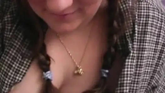 BBW Bedroom Handjob Gets Messy