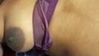 Indian wife shows big boobs and fat pussy