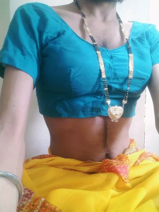 Desi crossdresser mohini indian boy in saree blouse pov webcam