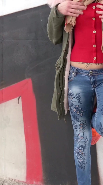 Jaw-dropping moment from "GERMAN SCOUT - TEEN FROM STREET IN BERLIN TALK TO FIRST PORN"