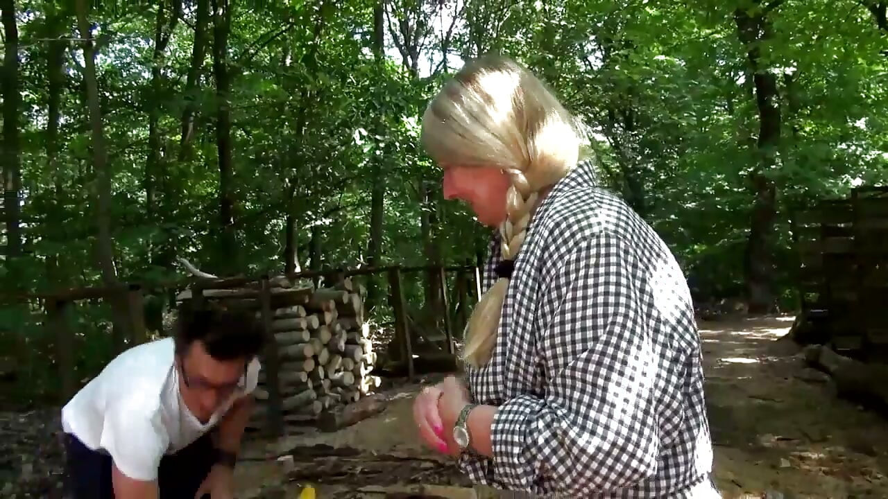 Busty Granny Fucked with Condom and Cum in Mouth From Huge Amateur Cock