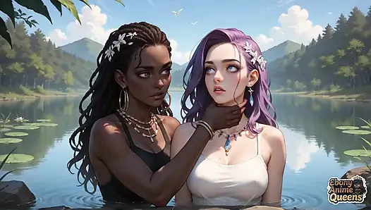 Sultry Ebony Entices at the Water's Verge - XXX!