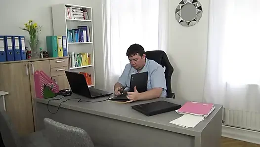 The new job with the dominant boss!