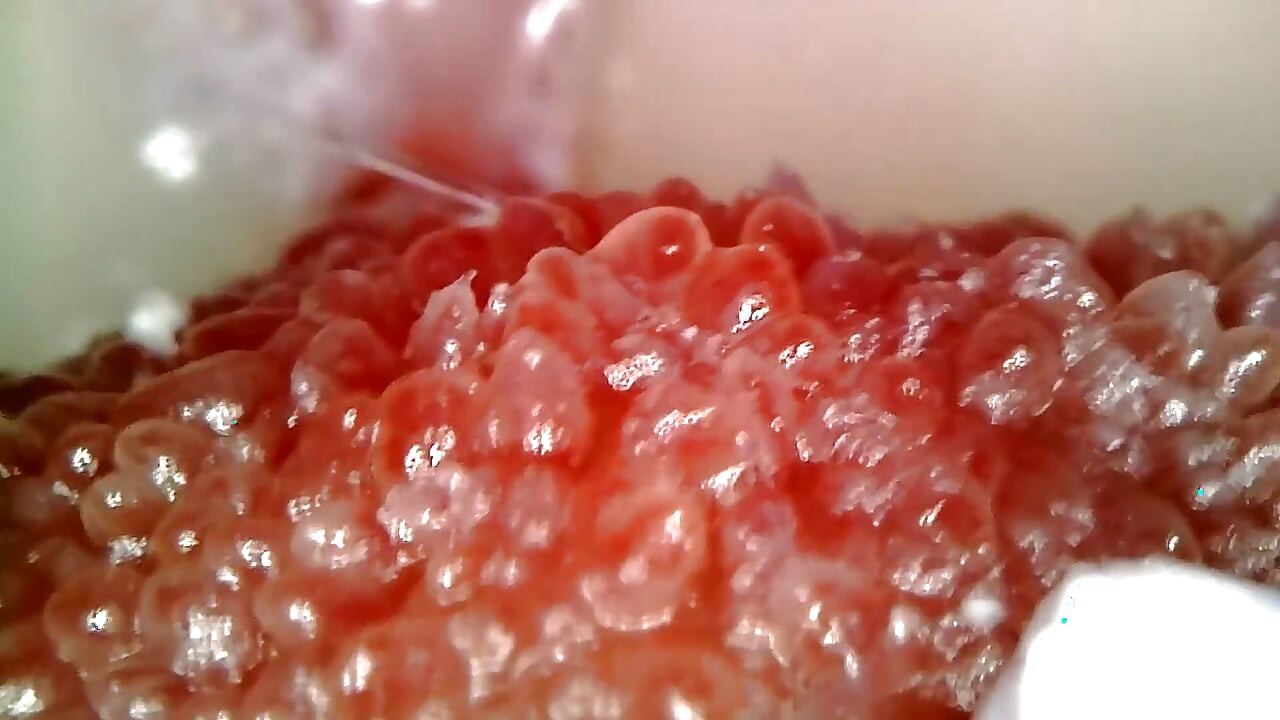 Endoscope médical, examen oral : mastication gémissante, dents extrêmes et macro de la langue