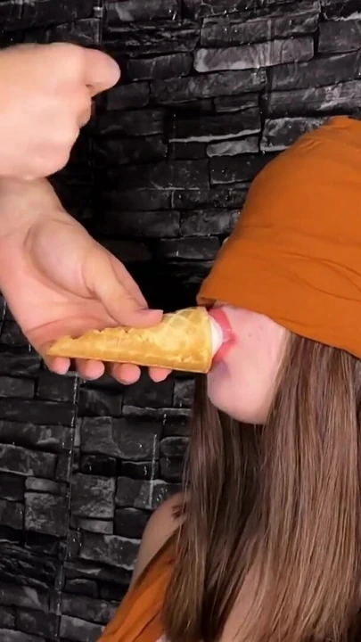 ICE CREAM GAME. My Step Sis getting a big loads of cum in her Face during the Game of Taste | Clip 2