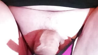 Cumming inside my g-string bikini panties