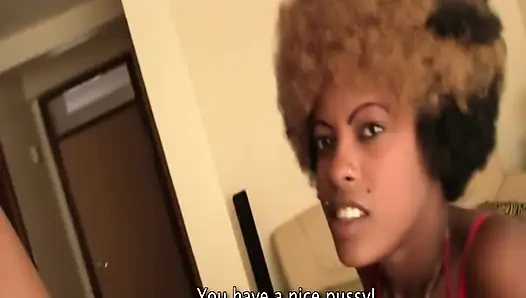 This loyal EBONY MILF claimed a happy marriage... until she begged me to fill her anyway