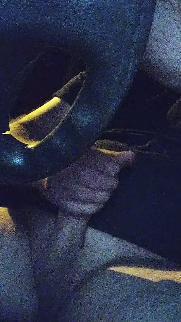 Jerking off my big white cock in the truck Daddy masturbating and cum